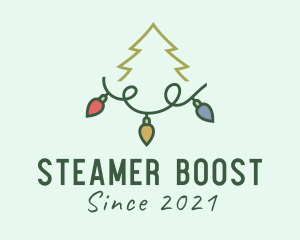 Holiday Christmas Lights logo design