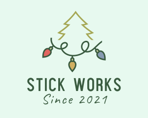 Holiday Christmas Lights logo design