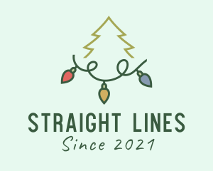 Holiday Christmas Lights logo design