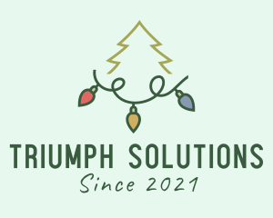 Holiday Christmas Lights logo design