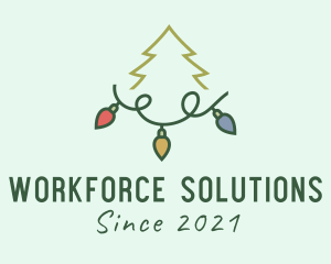 Holiday Christmas Lights logo design