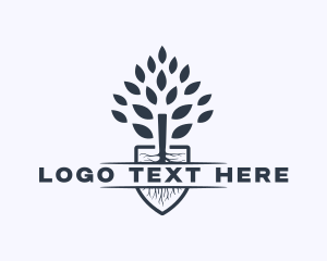 Roots - Lawn Shovel Landscaping logo design