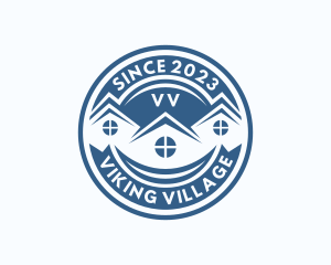 Roof Village Homes logo design