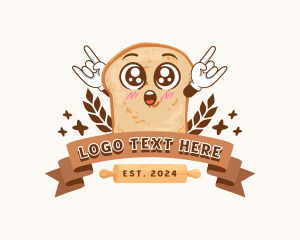 Cute Loaf Bread Logo