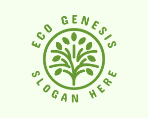 Green Eco Tree logo design