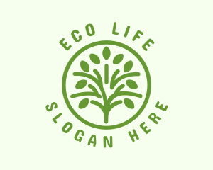 Green Eco Tree logo design