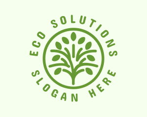 Green Eco Tree logo design