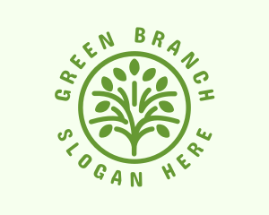 Green Eco Tree logo design