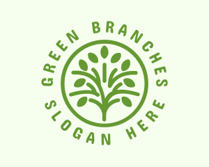 Green Eco Tree logo design