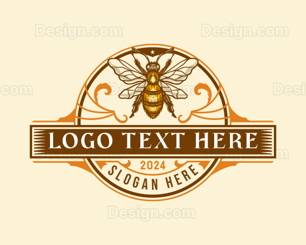 Apiary Honey Bee Logo