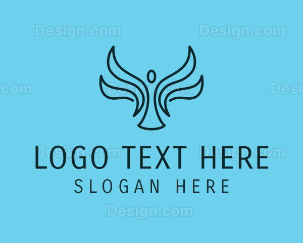 Winged Religious Angel Logo