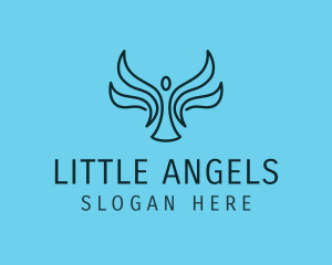 Winged Religious Angel  logo design