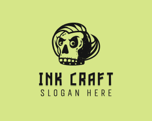 Punk Skull Metal logo design