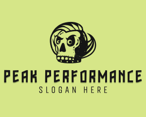 Punk Skull Metal logo design