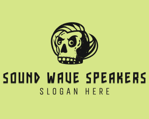 Punk Skull Metal logo design