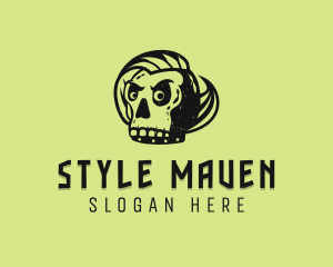 Punk Skull Metal logo design