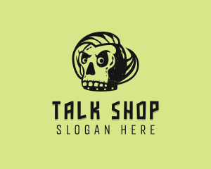 Punk Skull Metal logo design