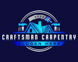 Carpentry Hammer Construction logo design