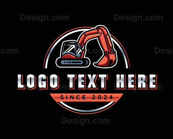 Excavator Digging Machine Logo