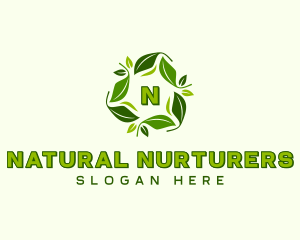 Sustainable Natural Leaves logo design