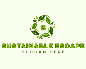 Sustainable Natural Leaves logo design