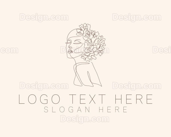 Aesthetic Floral Woman Logo