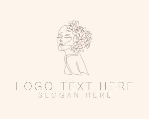 Aesthetic Floral Woman logo