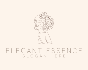 Aesthetic Floral Woman logo