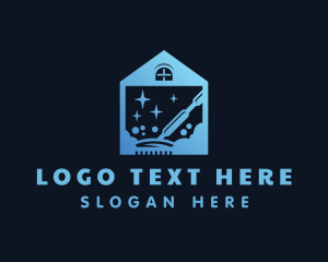 Blue Clean House Vacuum  logo
