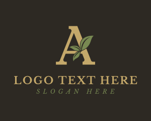 Medical - Nature Leaves Letter A logo design