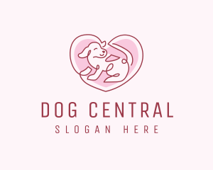 Pet Dog Heart logo design