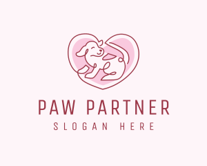 Pet Dog Heart logo design