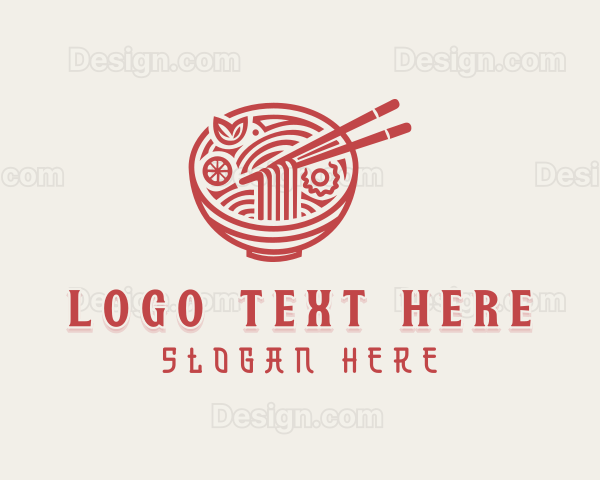 Ramen Noodles Soup Logo