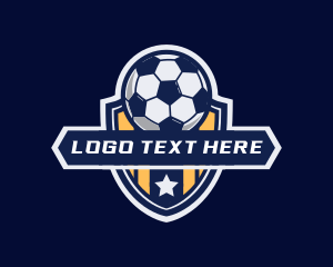 Soccer Ball Shield Logo