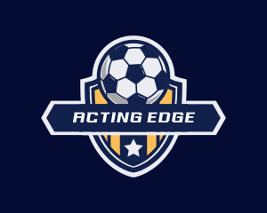 Soccer Ball Shield logo design