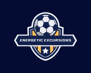 Soccer Ball Shield logo design