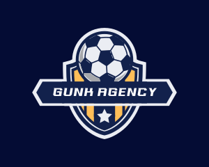 Soccer Ball Shield logo design