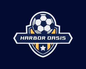 Soccer Ball Shield logo design