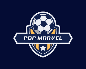 Soccer Ball Shield logo design