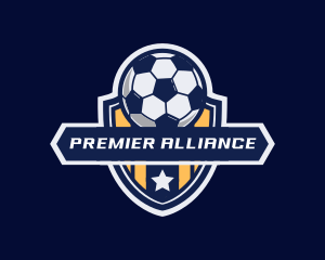 Soccer Ball Shield logo design