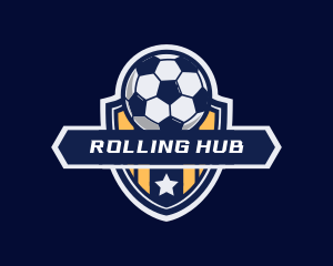 Soccer Ball Shield logo design