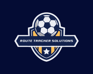 Soccer Ball Shield logo design