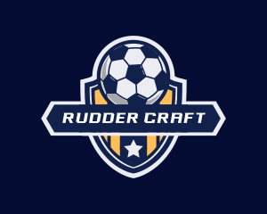 Soccer Ball Shield logo design