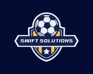 Soccer Ball Shield logo design