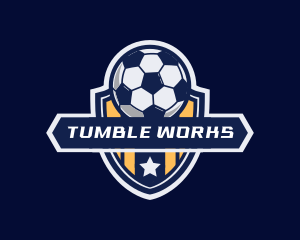 Soccer Ball Shield logo design