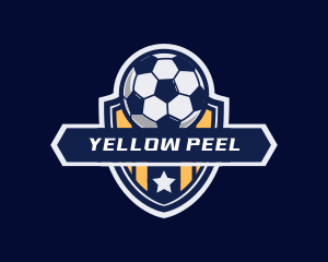 Soccer Ball Shield logo design