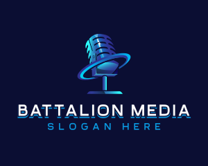 Radio Microphone Media logo design