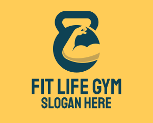Fitness Kettlebell Muscle Gym logo
