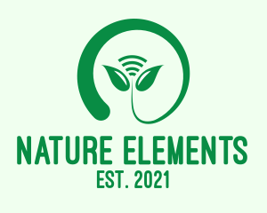 Nature Wifi Leaf logo design