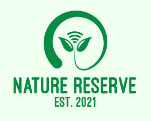 Nature Wifi Leaf logo design